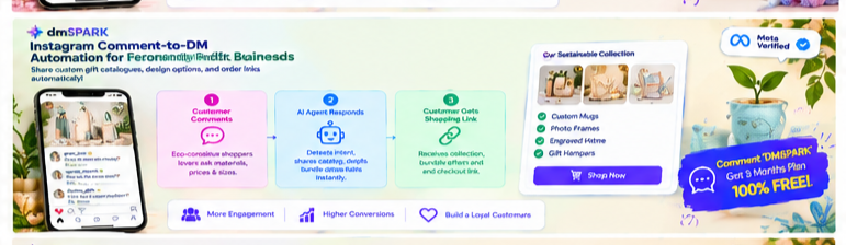 Instagram comment-to-DM workflow for sustainable products, product bundles, and shopping links