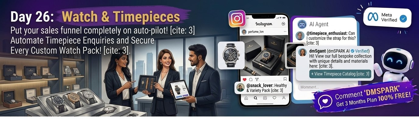 Wristwatches and timepieces displayed for an online retailer